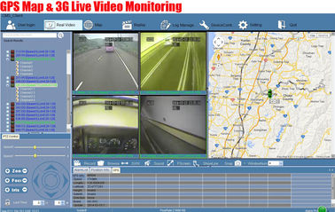 Cheminement de GPS de voiture de Digital de caméra du système 4 de compteur de passager d'autobus de la caméra DVR de véhicule de HDD 3G