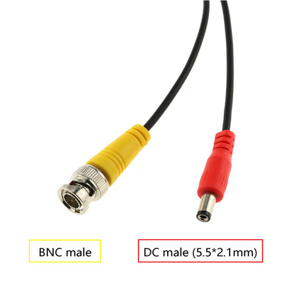 M12 4P Femme à homme BNC et DC câble d'extension de la prise d'aviation pour le système de DVR de voiture