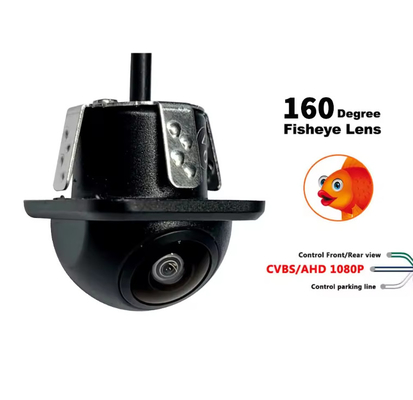 Caméra de secours à vue arrière CVBS AHD 720P 1080P Fish Eye Caméra d'espionnage cachée de voiture