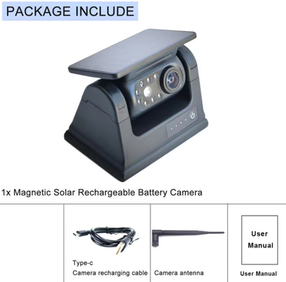 Batterie solaire rechargeable Autobus de sauvegarde sans fil Vue arrière caméra wifi 1080p Base magnétique avec application wifi
