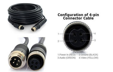 Câble de secours de caméra des câbles d'extension d'aviation d'accessoires de DVR 5M Male To Female 4-Pin