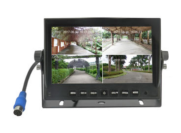 7&quot; enregistrement des caméras HDD de soutien 4PCS 720P de moniteur de voiture du quadruple AHD DVR TFT