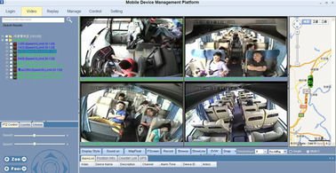 H.264 conjuguent télévision en circuit fermé de la voiture DVR de caméra de l'écart-type 4 pour la gestion passagère d'autobus