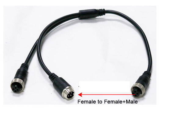 mâle imperméable de câble d'extension 4pin à masculin/à femelle au connecteur femelle du fil M12