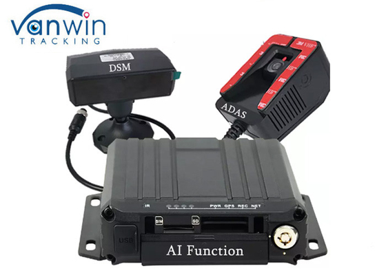 Double Carte SD MDVR 1080P 4G GPS AI DVR conducteur mobile Fatigue Monitor System de 4CH