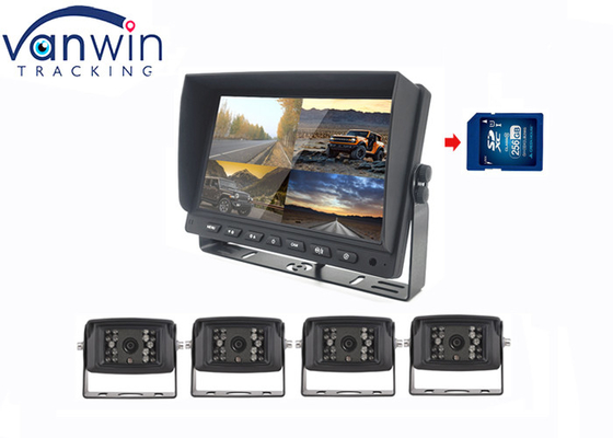 Écran de voiture de 7 pouces 4ch et caméra rétro-visuelle Enregistreur d'affichage LCD pour camion RV