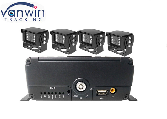 4ch 4G GPS WIFI H.265 HDD enregistreur de voiture mobile DVR pour la gestion du parc de véhicules