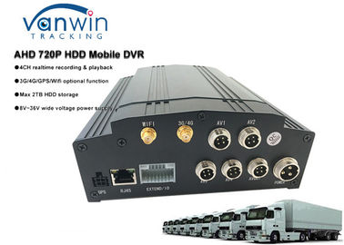 CMS de logiciel gratuit de l'hybride MDVR 3G 4G GPS WIFI de HDD 4ch avec l'écran d'affichage à cristaux liquides pour l'autobus scolaire/taxi/camion