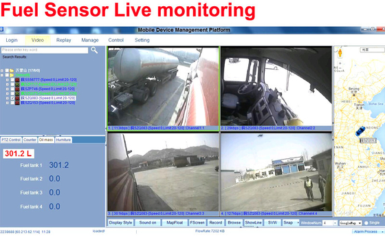 surveillance visuelle mobile de 1080P HD DVR avec la gestion de niveau de carburant et le système de piste de flotte