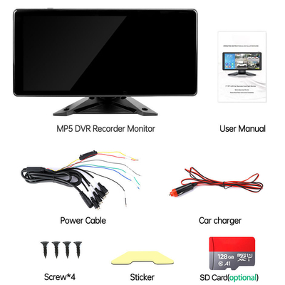 Système d'enregistrement automatique de voiture BSD Alarme 360° 4CH 10,36 pouces Moniteur avec enregistreur pour camion