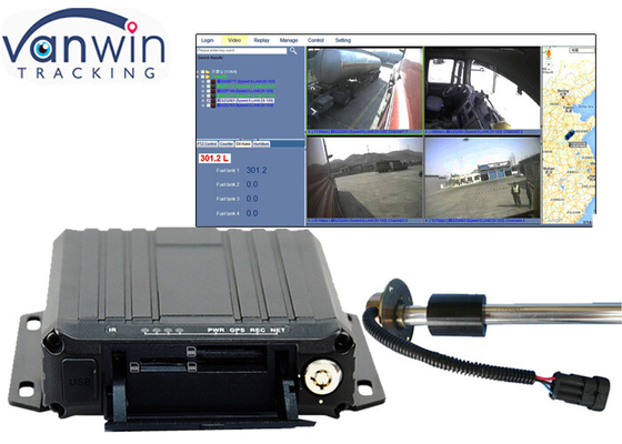 Carte SD 1080p 4 canaux Enregistreur vidéo Caméra Carte SIM GPS DVR mobile pour la télévision de véhicule