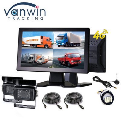 10Écran tactile de 1 pouce 4G Voiture Bus Truck Système de surveillance AHD Caméra de vidéosurveillance 720P Nuit 4CH