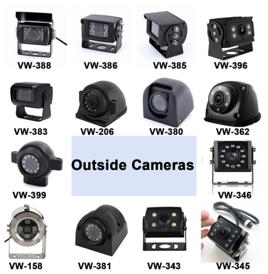 Vente à chaud 9 pouces 1024 * 600 AHD Quad Display Système de caméra de sécurité de voiture de camion avec fonction d'enregistrement