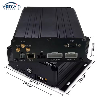 Disque dur à 8 canaux carte SD DVR mobile H.264 MDVR de voiture pour la surveillance de la sécurité des véhicules
