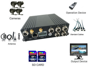 4CH surveillance numérique du système 24/7 du magnétoscope MDVR de taxi de voiture de l'écart-type 4G avec le routeur de WIFI