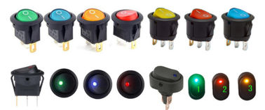 Accessoires divers de la couleur DVR, contrôle marche-arrêt de commutateur rond du cabillot LED de balancier de camion de voiture
