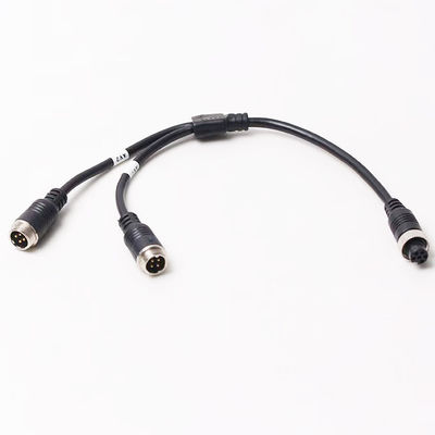 Cable d'adaptateur d'aviation à 6 broches Femme à double 4P mâle pour système de sécurité du véhicule