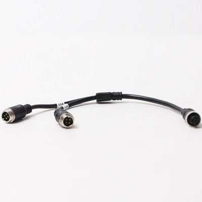 Cable d'adaptateur d'aviation à 6 broches Femme à double 4P mâle pour système de sécurité du véhicule
