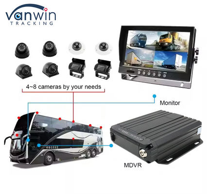 Suivi vidéo en ligne 4G GPS DVR mobile 1080p carte SD 4 canaux carte SIM GPS véhicule caméra de vidéosurveillance