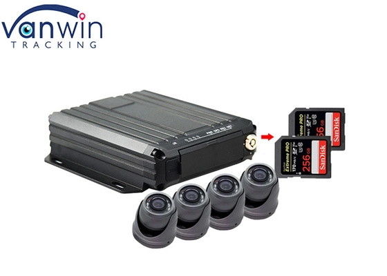 Suivi vidéo en ligne 4G GPS DVR mobile 1080p carte SD 4 canaux carte SIM GPS véhicule caméra de vidéosurveillance