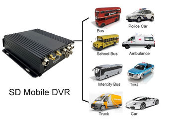 surveillance en temps réel mobile AHD compatible de la voie 3G du véhicule DVR GPS de 4CH 720P et caméra analogue