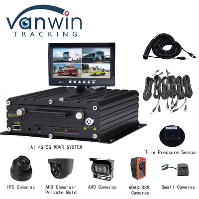 4G 5G WIFI GPS 8 CH AI DVR mobile ADAS DMS avec carte SD HDD SSD Pour voiture bus camion