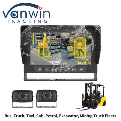 IP69K 7 / 10.1 pouces étanche à l' eau AHD Quad TFT moniteur de voiture affichage pour véhicules universels