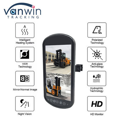 7 pouces 2 canaux HD 1 voie Audio Input Moniteur de voiture Rétroviseur Rétroviseur High Digital Nouveau panneau