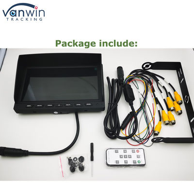 7 pouces GPS en temps réel 4G AHD 4CH Moniteur TFT Moniteur de voiture