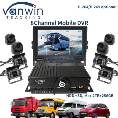 8 chaînes 1080P AHD DVR mobile de véhicule CCTV MDVR 2TB HDD pour le camion et le taxi