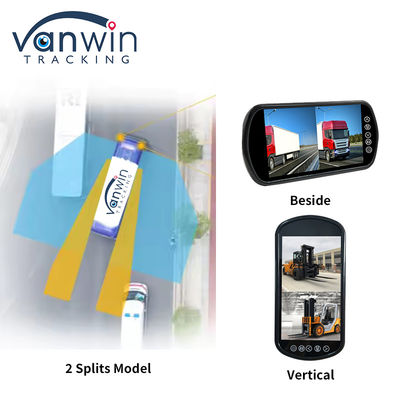 7 pouces 2 canaux HD 1 voie Audio Input Moniteur de voiture Rétroviseur Rétroviseur High Digital Nouveau panneau