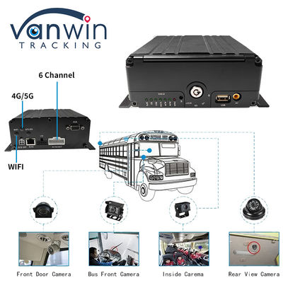4G 6 canaux H. 265 HDD DVR mobile pour voiture