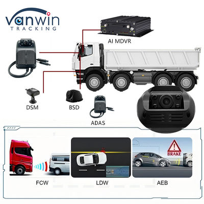 MINI 2CH 4CH 4G Dual Lens AI Dash Cam avec ADAS DMS 4G GPS pour le camion et le taxi