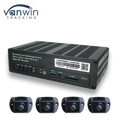 8 CH 4G 360 Vue panoramique MDVR avec AI ADAS DSM BSD Vue panoramique Système de caméra DVR de véhicule automobile