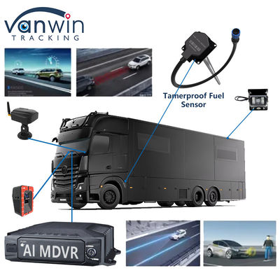 H.265 8CH HDD DVR mobile pour conduite avancée DSM ADAS BSD Système de surveillance des capteurs piétons