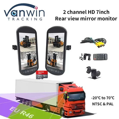 Moniteur à miroir arrière de voiture de 7 pouces Moniteur à écran divisé à quatre voies AHD