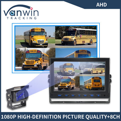 Moniteur 9 pouces 8 canaux AHD Vidéo 1080P Moniteur IPS LCD pour voiture