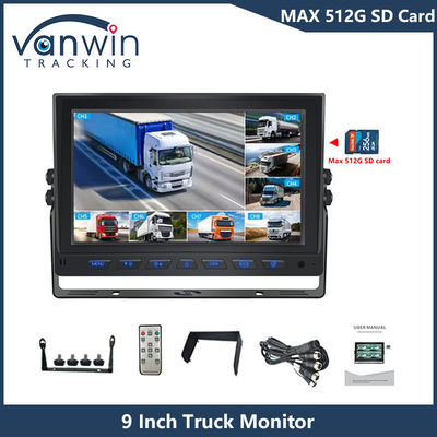 Moniteur 9 pouces 8 canaux AHD Vidéo 1080P Moniteur IPS LCD pour voiture