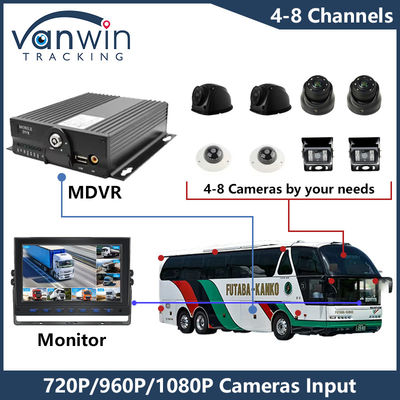 AHD 8CH HDD télécommande mobile DVR 1080P 4g Fonction GPS Surveillance de la sécurité du véhicule Cmsv6 MDVR