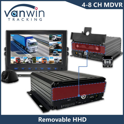 AHD 8CH HDD télécommande mobile DVR 1080P 4g Fonction GPS Surveillance de la sécurité du véhicule Cmsv6 MDVR