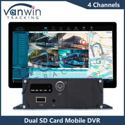 4CH HD Caméras de voiture Carte SD double DVR mobile 4G GPS 1080P MDVR H.265 Enregistreur vidéo