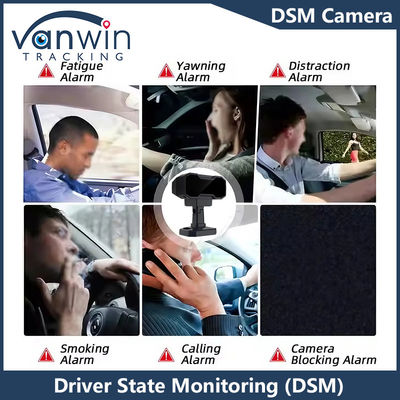 DMS 4G GPS Full HD Surveillance du camion Caméra de fatigue Anti-sommeil Matériel de sécurité du conducteur