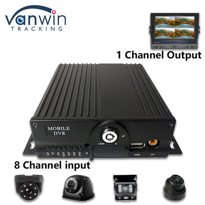 Système de DVR mobile 8CH AHD à double carte SD 4G WIFI GPS MDVR pour une visualisation en direct