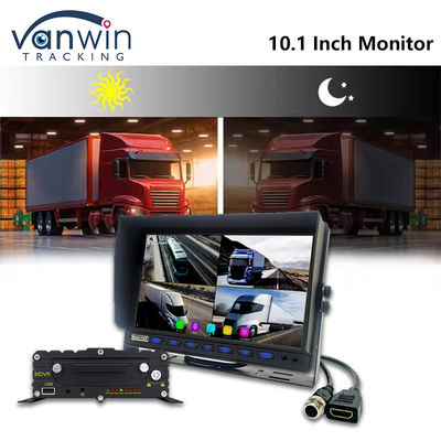 10Écran d'affichage de voiture AHD de 0,1 pouce 8CH MDVR Caméra 1080P Couleur TFT Systèmes de moniteur de voiture