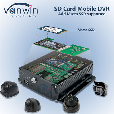 Mini taille ajouter Msata SSD pris en charge 4CH mobile DVR 4G véhicule GPS suivi MDVR