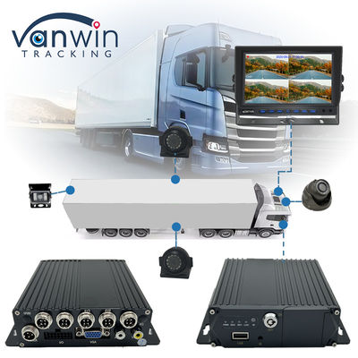 4G GPS Carte SD double DVR mobile 1080P 4CH Caméra de vidéosurveillance Enregistreur de sécurité DVR de suivi mobile
