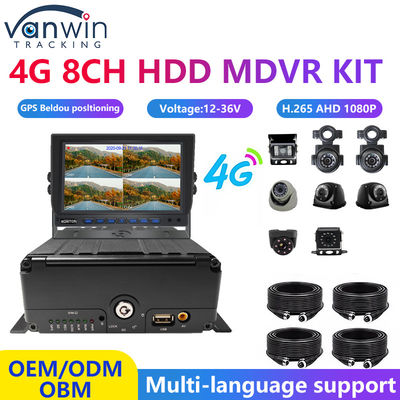 Système de DVR mobile H.265 8CH HDD 1080P avec kit 4G MDVR fonction GPS WIFI pour la gestion de flotte