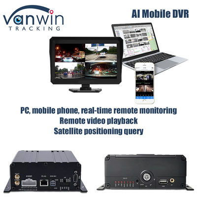4CH 1080P AI fonction mobile DVR ADAS DMS Kit DVR 4G GPS SD HDD Systèmes MDVR Véhicule