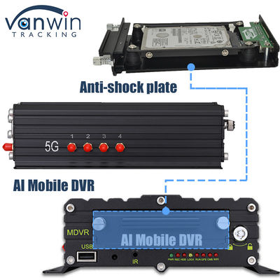 8CH AI ADAS DMS BSD DVR mobile HDD MDVR 2TB Plateforme de suivi de support pour véhicules DVR pour véhicules
