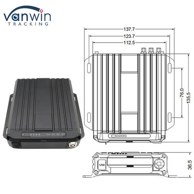 OEM ODM en temps réel 4CH GPS DVR mobile avec 4G 1080P WiFi carte SD double MDVR pour bus